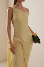 Liora Yellow Asymmetrical Dress