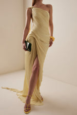 Liora Yellow Asymmetrical Dress