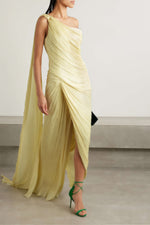 Liora Yellow Asymmetrical Dress