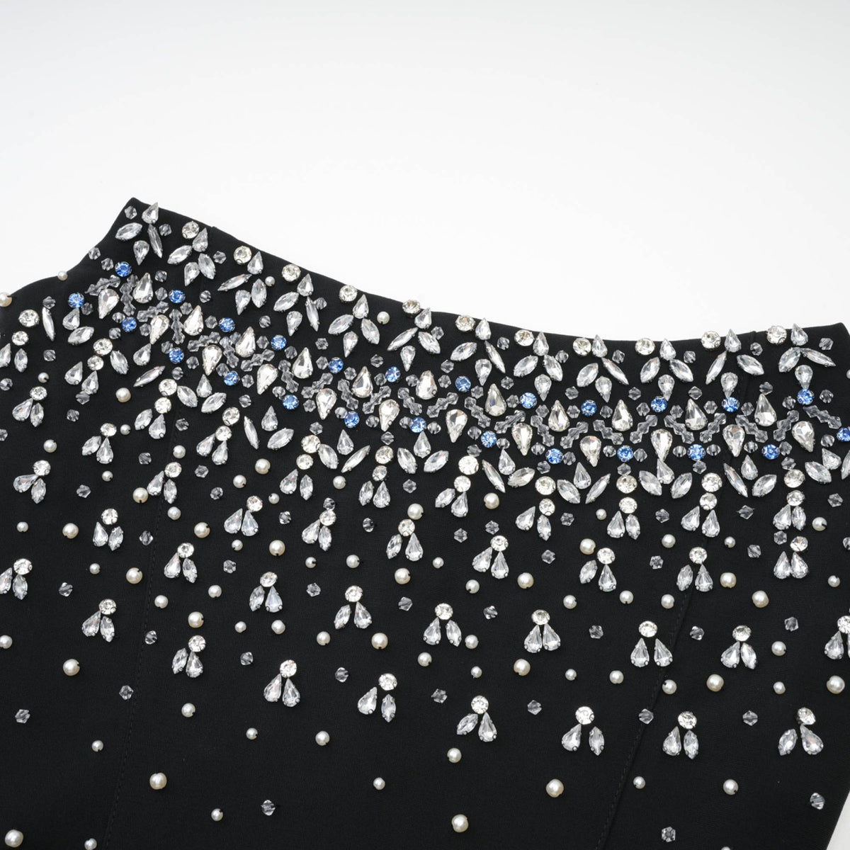 Sabine Black Crystal Mini Dress