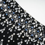 Sabine Black Crystal Mini Dress