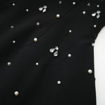 Sabine Black Crystal Mini Dress