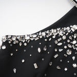Sabine Black Crystal A-Line Dress