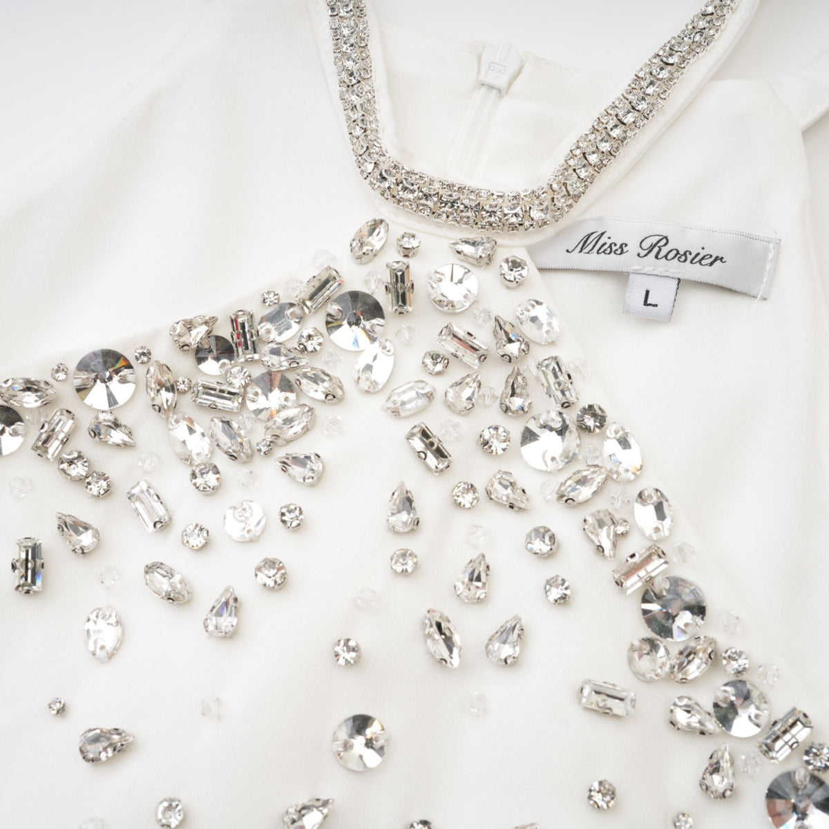 Sabine Black Crystal A-Line Dress