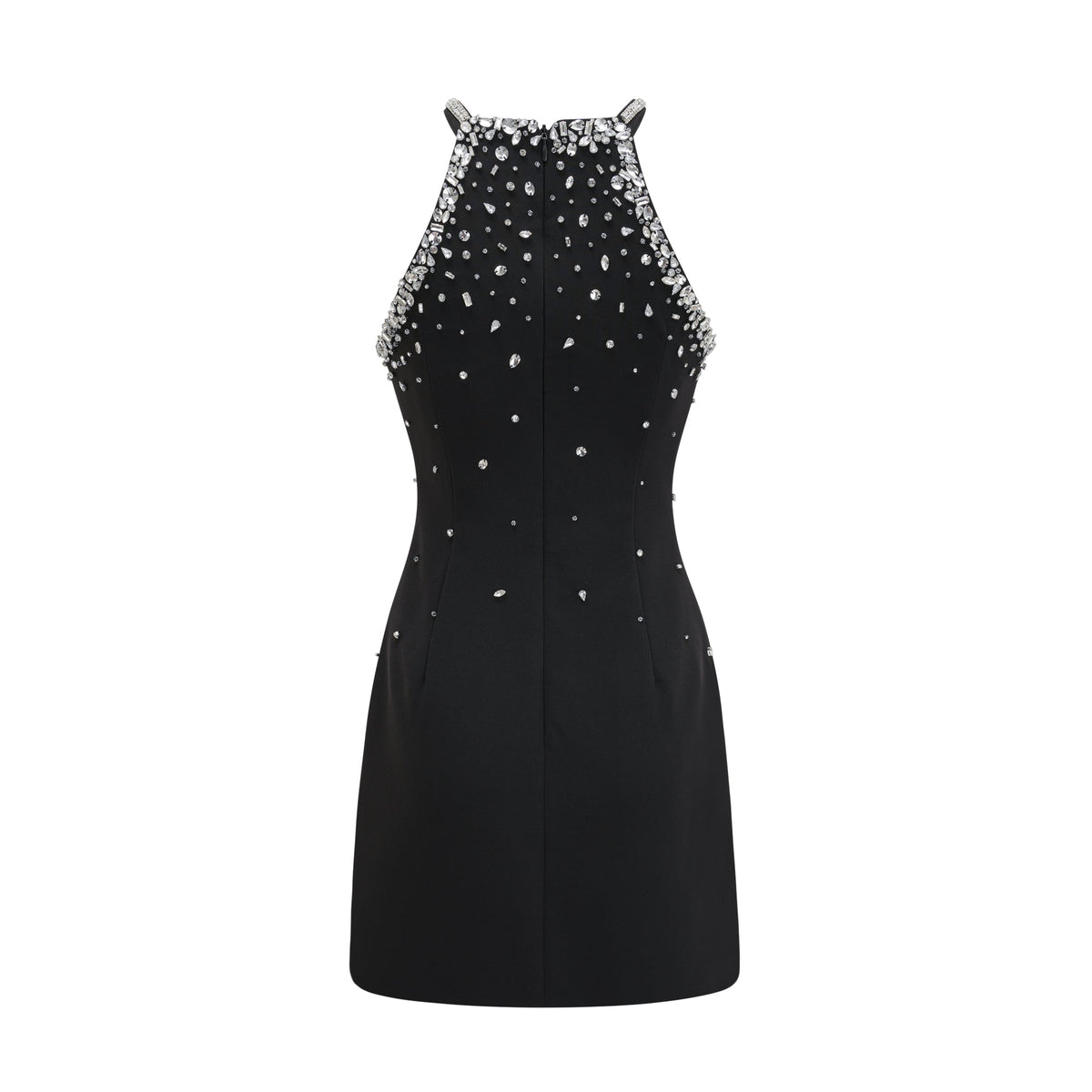 Sabine Black Crystal A-Line Dress