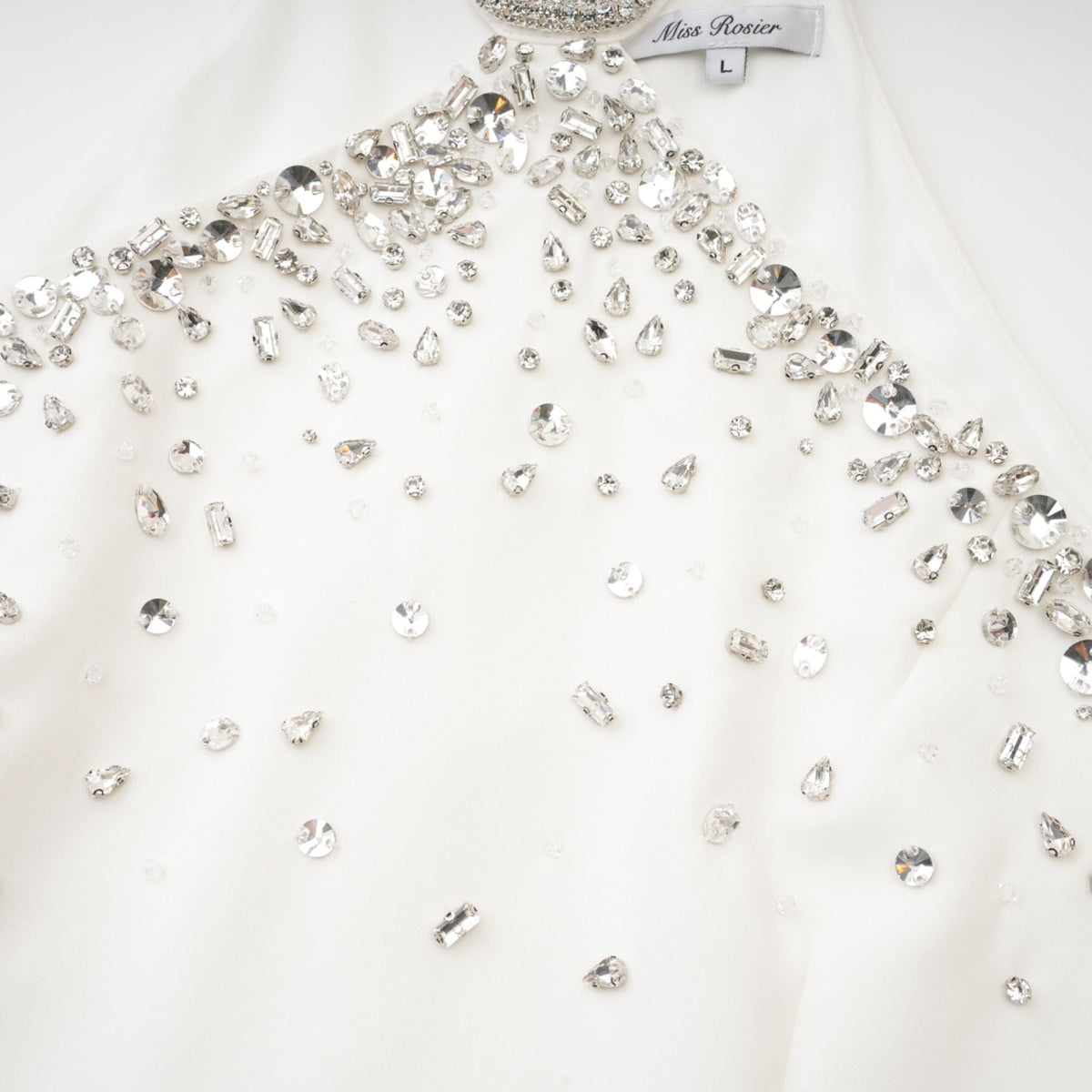 Sabine Black Crystal A-Line Dress
