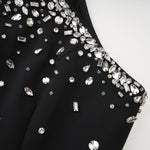 Sabine Black Crystal A-Line Dress
